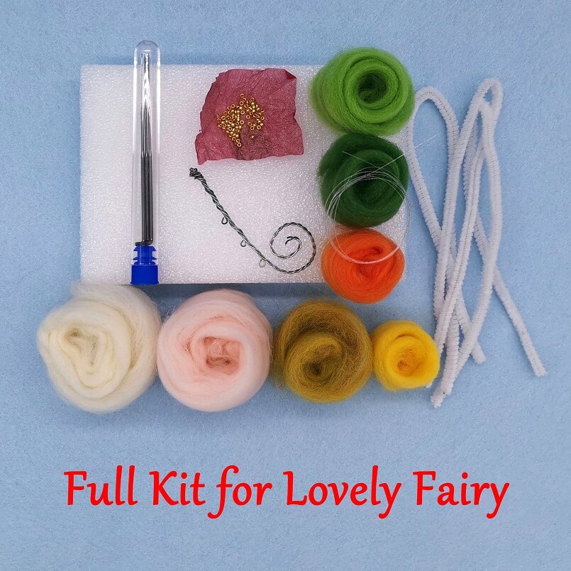 Fairy Naaldvilten Kit Voor Beginners, 6 "/15 Cm Hoogte, Elf Vilten Starter Kit, naald Gevilt Fee, Vilten (Geen. 25)