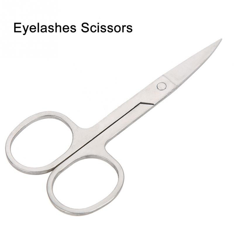 Cortador de pestañas de acero inoxidable, tijeras profesionales para cejas, Barba, tijeras para pestañas, herramienta de maquillaje de belleza 3