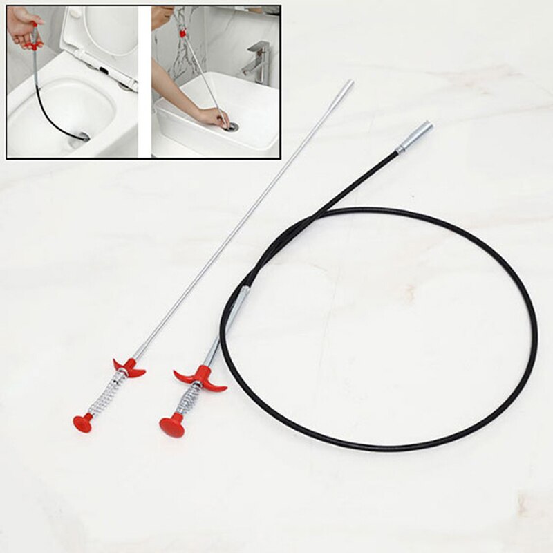 160cm Long Sewer Cleaning Wire Spring Household Bendable Sink Tub Toilet Dredge Pipe Bathroom Kitchen Sewer Cleaning Tools