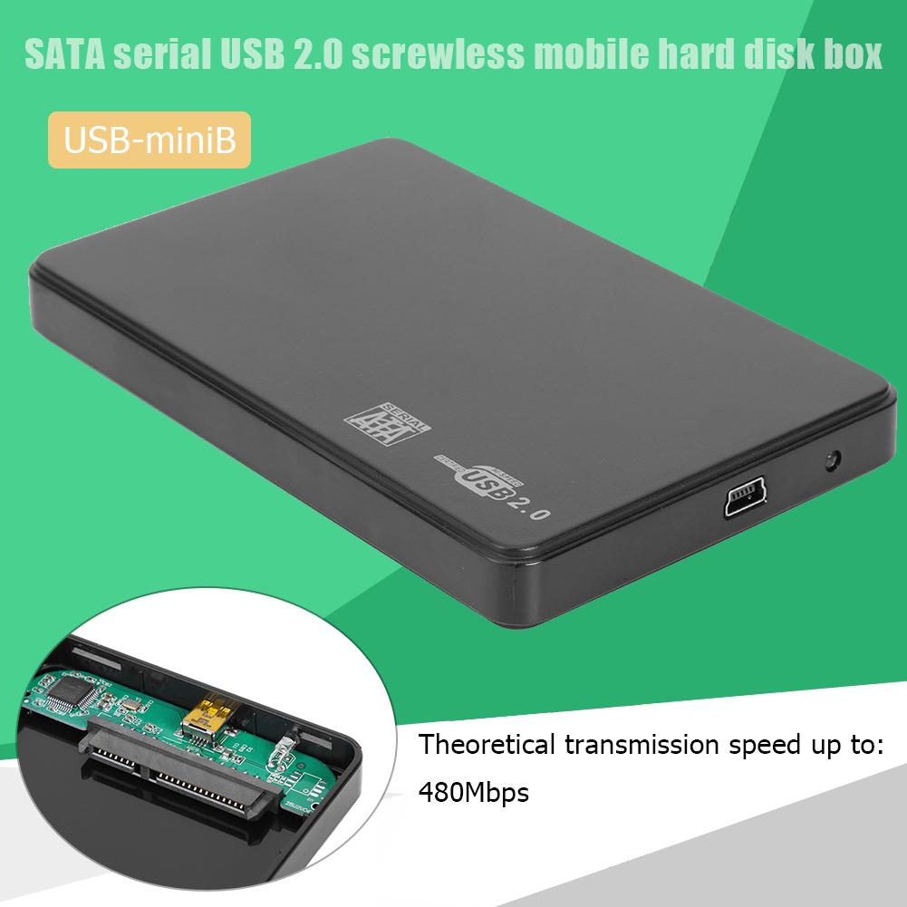 2,5 zoll Festplatte Kasten SATA USB 2,0 Tragbare Werkzeug Kostenloser SSD Disk HDD fallen Externe Festplatte Gehäbenutzen für PC Neue Ankömmling