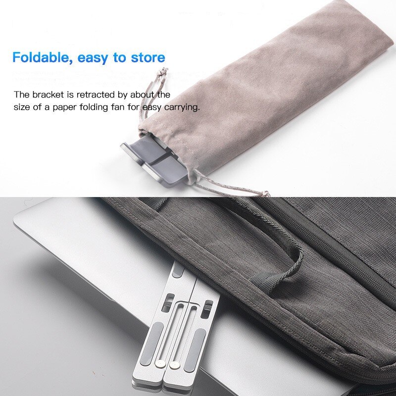 Suporte de notebook dobrável, ajustável, portátil, para laptops e tablets, suporte para computador para macbook air pro ipad