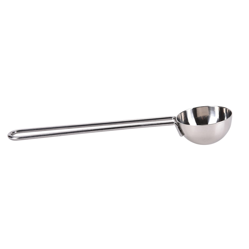 Cuchara medidora de mango largo para remover té, cuchara para frijol, cuchara de café de acero inoxidable, cuchara dosificadora para té y café