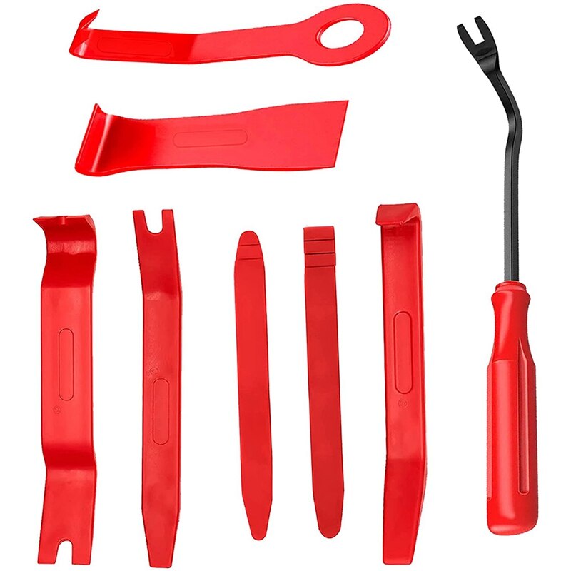 8 Pack Auto Trim Removal Tool, Car Tool Kit Automotive Tools For Car Door Panels Window Molding Fastener Remover Of Car