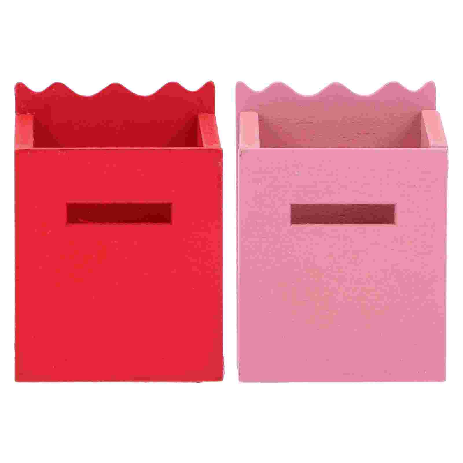 Décorations de Mini maison adorables 2 pièces, modèles de Mini boîte aux lettres, décorations de scène de Mini maison: Default Title