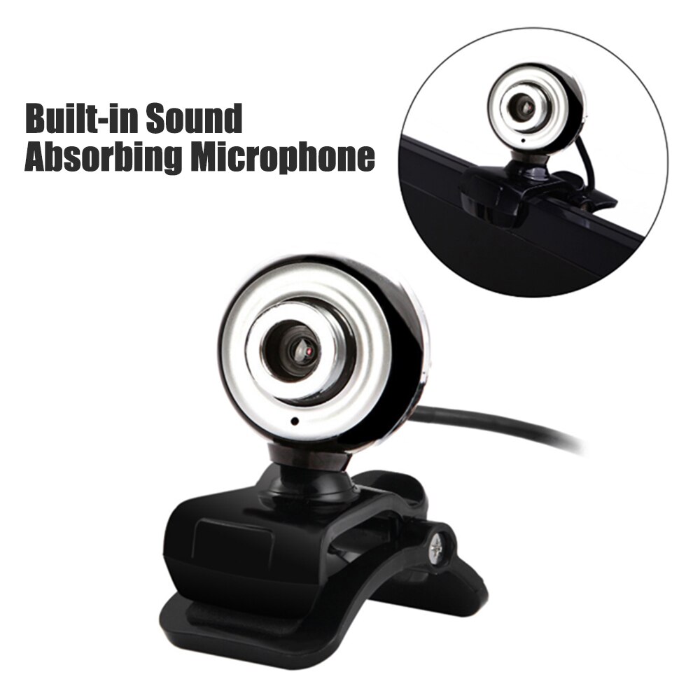 12MP USB 2.0 Web Cam HD 480P Web Camera with Mic Clip-on Base 30FPS Driveless Webcam Camera Web for Laptop Computer