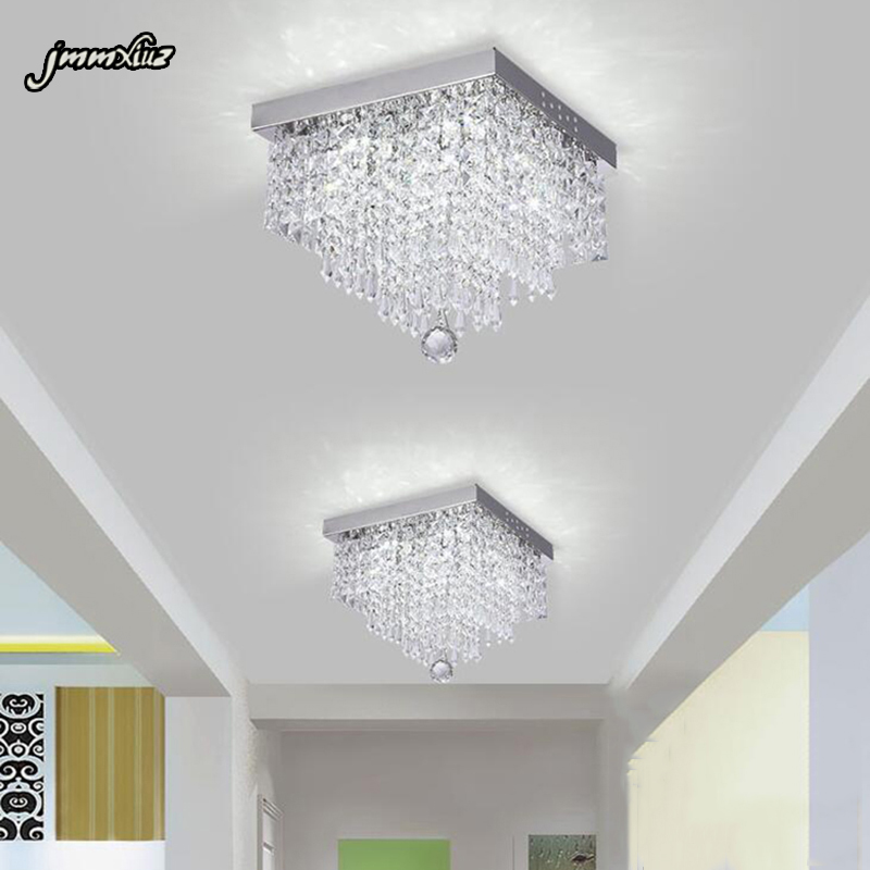 square crystal led Chandeliers LED lamps restauran... – Grandado