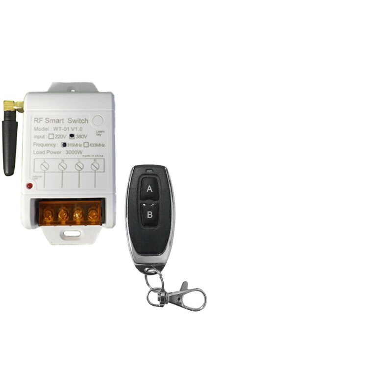 AC 220 v 380v 1 ch wireless remote control light switch receiver transmitter fan/light RF relay switch 433mhz 315mhz
