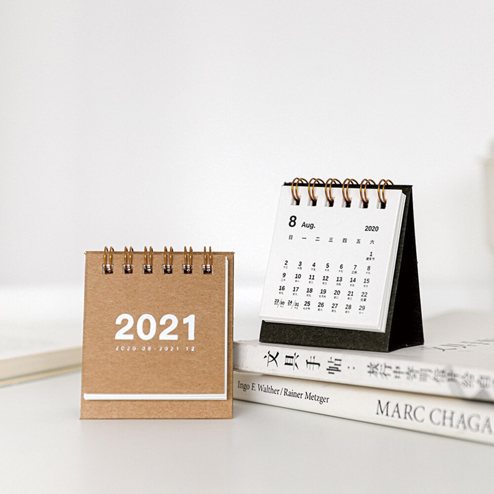 .08.12 Desktop Papier Kalender Mini Tafel Kalenders Bureau Spoel Kalender Diy Memo Pad Jaarlijks Agenda Organisator