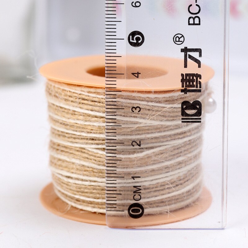 1Pcs Hennep Jute Rope String Diy Naaien Macrame Koord Bruiloft Kerst Partys Groen Blad Thuis Textiel Decoratie Handgemaakte Ambachten: 9 length 5meters