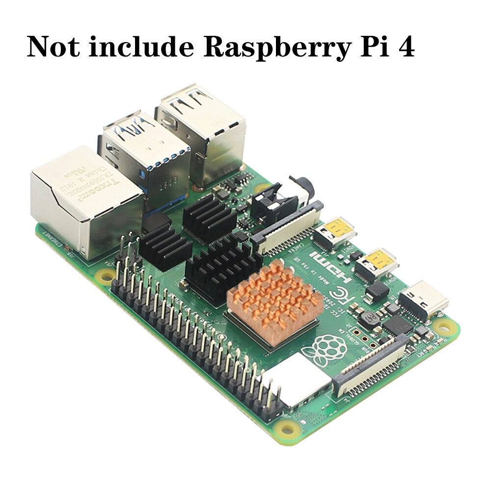 Voor Raspberry Pi 4 Koellichaam Cooper Aluminium Heatsink Radiator Cooling kit voor Raspberry Pi 4 Model B Pi 4B pi4