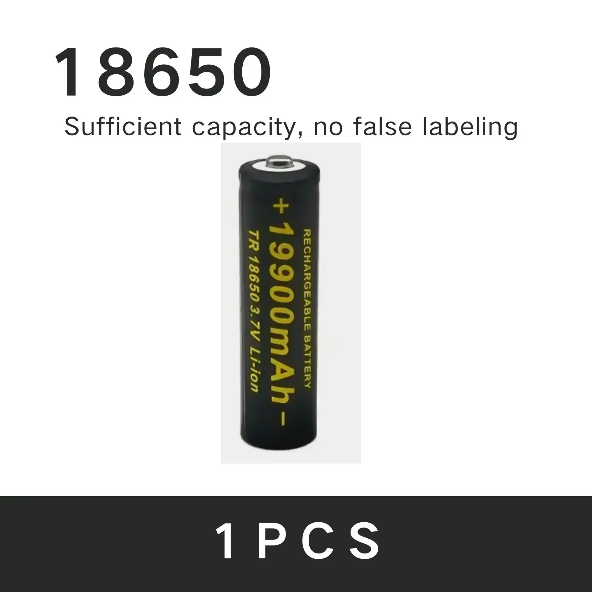 100%  märkesbatterier 3.7v 18650 19900 , laddningsbara och lämpliga för verktyg som ficklampor