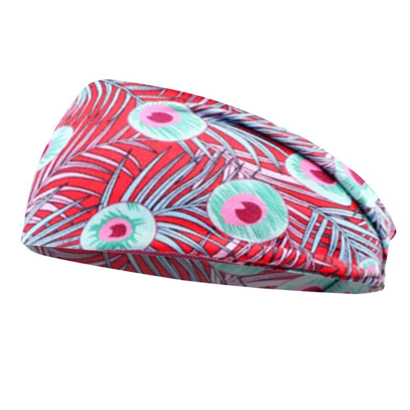 Sportliche lauf-stirnbänder, unisex, bedruckt, für damen, dehnbar, batik-haarband, elastisches, rutschfestes turban-kopftuch: 02