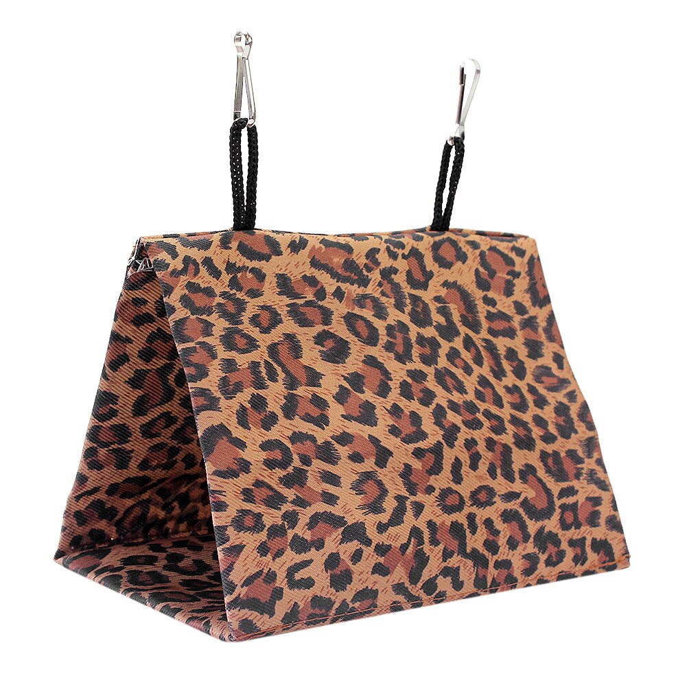 Leopard mønster kjæledyr hengekøyer nylon hengende seng bur kose leke små dyr fugler papegøye mus hamster glad hytte telt reir
