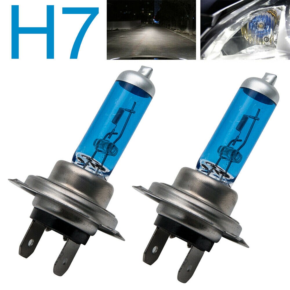 12V 100W 8500K Xenon Hid Super White Effect Look Headlight Lamps Light Bulbs H7 Car Headlight Bulbs