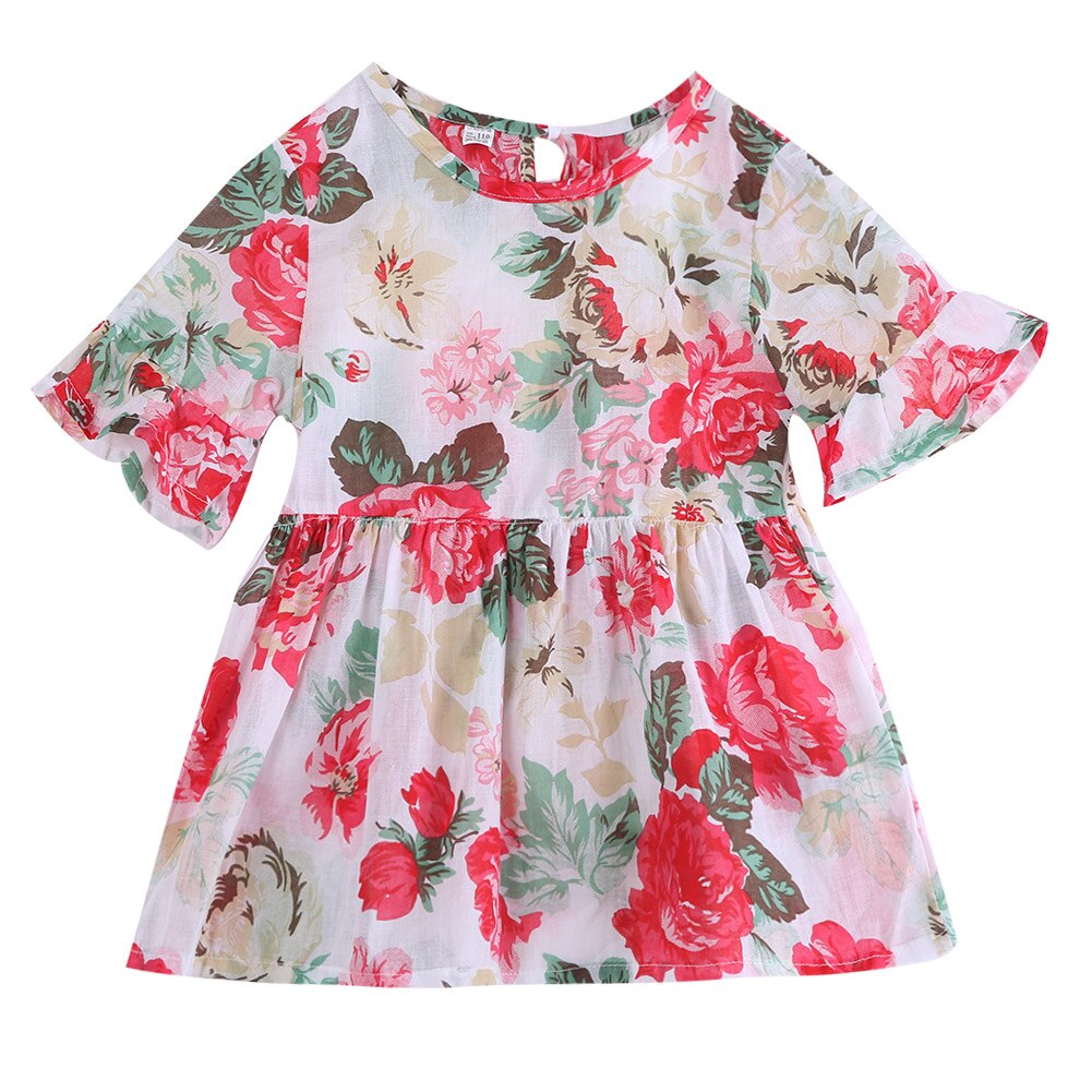 Pudcoco pige top tøj 1y-6y småbørn børn baby piger tøj tøj blomster sommer t-shirt toppe kjole bluse: 2t