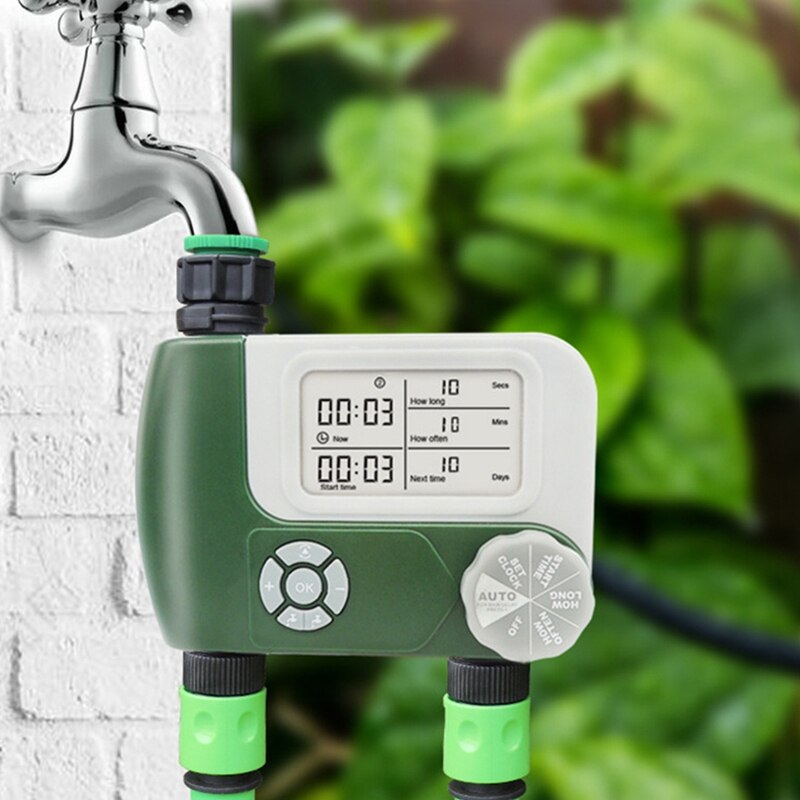 Grifo Digital con temporizador, sistema de riego automático, controlador de riego programable con 2 salidas