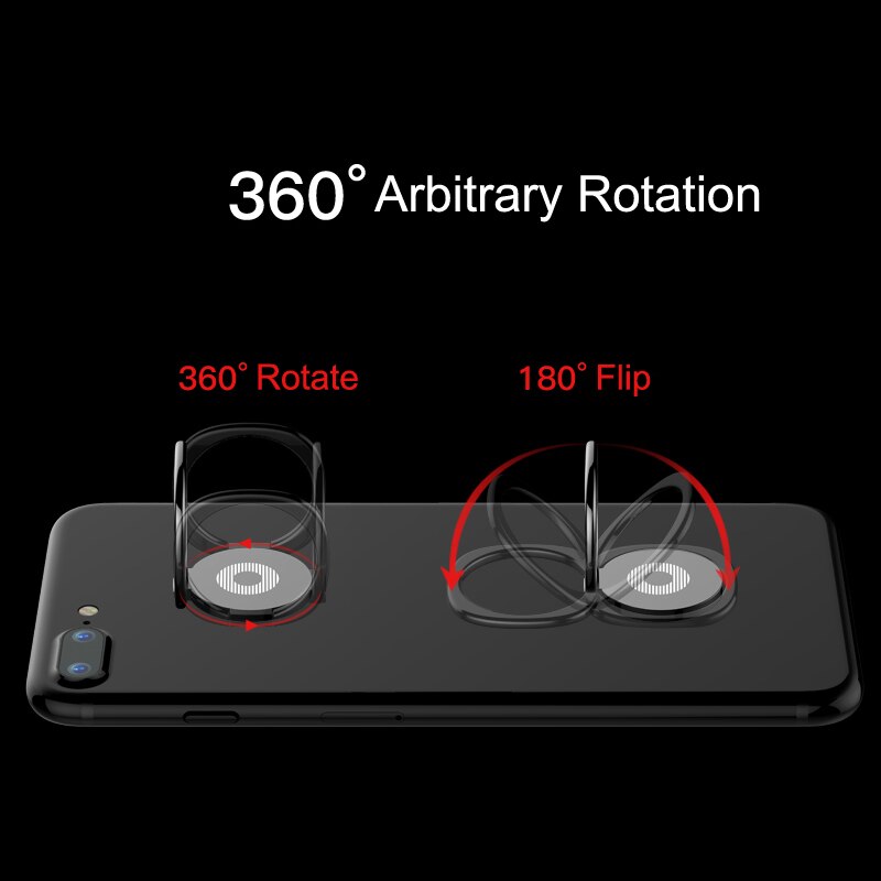 Luksus finger ring holder 360 graders mobiltelefon smartphone finger holder til iphone 8 7 6 samsung  s8 ipad tablet