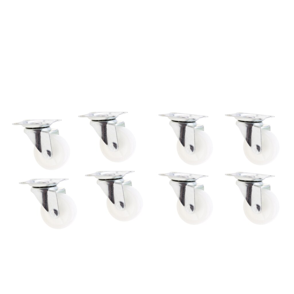 Heavy Duty 40mm Iron Casters Castor PP Swivel Wheels 8PCS/Pack