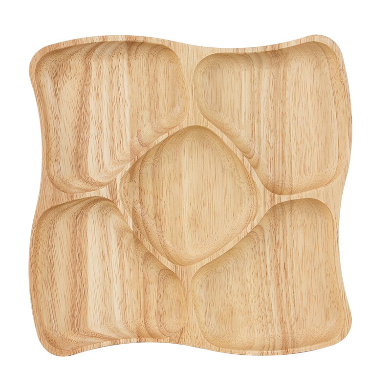 Nordic Stijl Creatieve Houten Board Thuis Snacks/Snoep/Dessert/Fruit Plaat Decoratieve Servies WF9211015: Square Rubber Wood