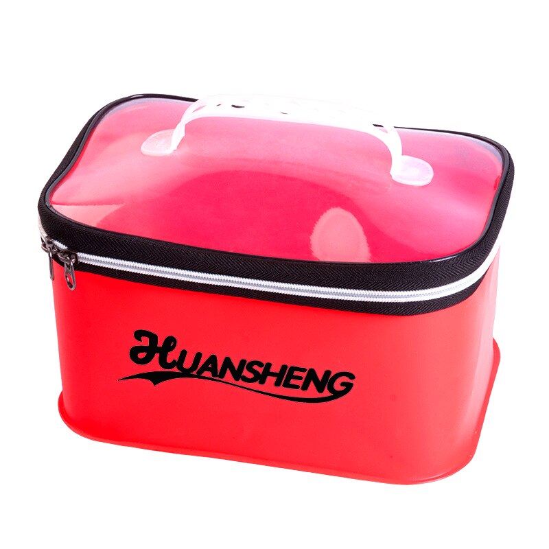 1pc Portable EVA Fishing Bag Live Fishing Box Outdoor Multifunction Fishing Bait Bucket Waterproof Fishbox Storage Bag
