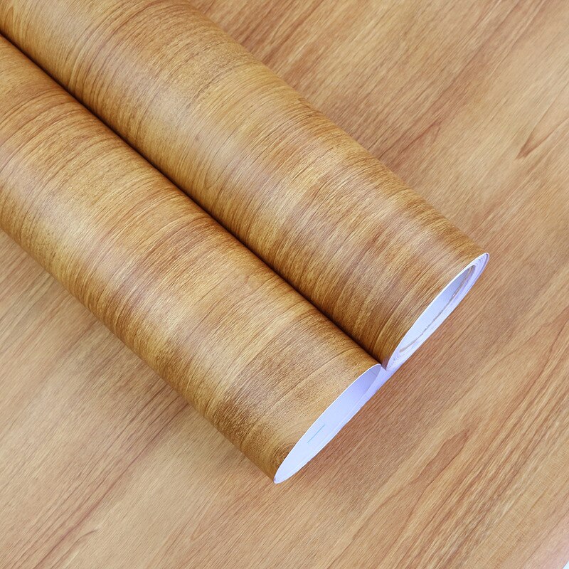 Jin Sinan wood grain wallpaper self-adhesive thickening waterproof 3D concave-convex texture Boeing film furniture showcase skin