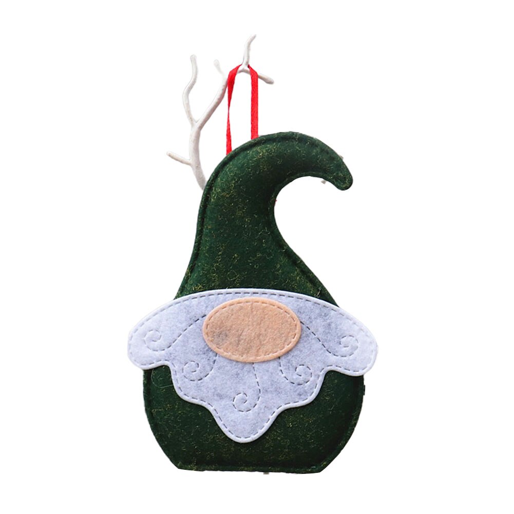 Cute Felt Snowman Santa Claus Christmas Tree Decorations Hanging Pendant Deer Craft Ornament Christmas Decorations Year: Green