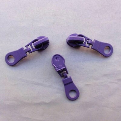 Cursori con cerniera Meetee 20 pezzi per cerniere in nylon 5 # borsa kit di riparazione con cerniera tasca di ricambio cerniere testa accessori per cucire fai da te ZT179: viola