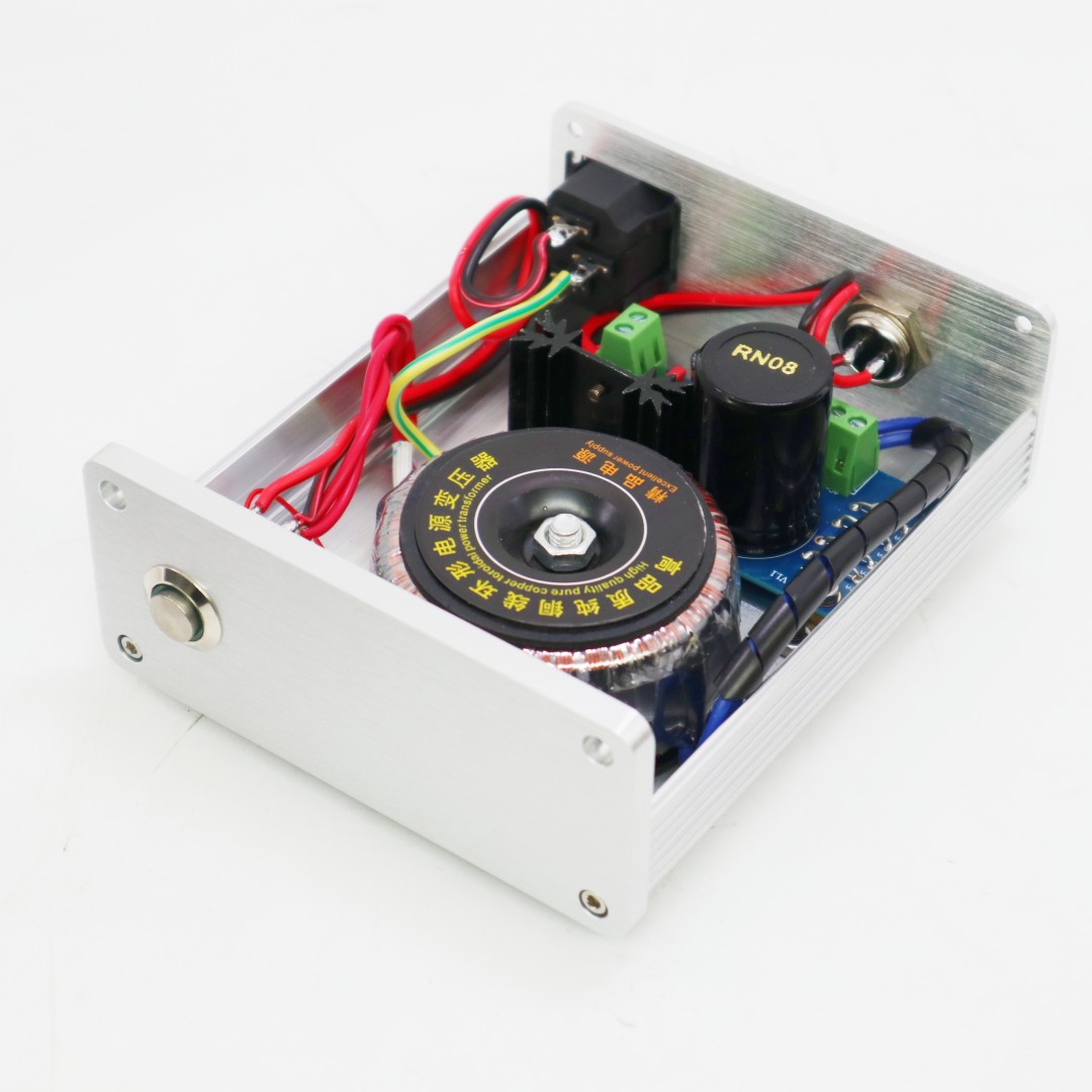TIANCOOLKEI srebrzysty 30W LM317 TL431 dekoder Audio DAC zasilaczem hifi wyjście DC 5V-9V-12V-15V-24V