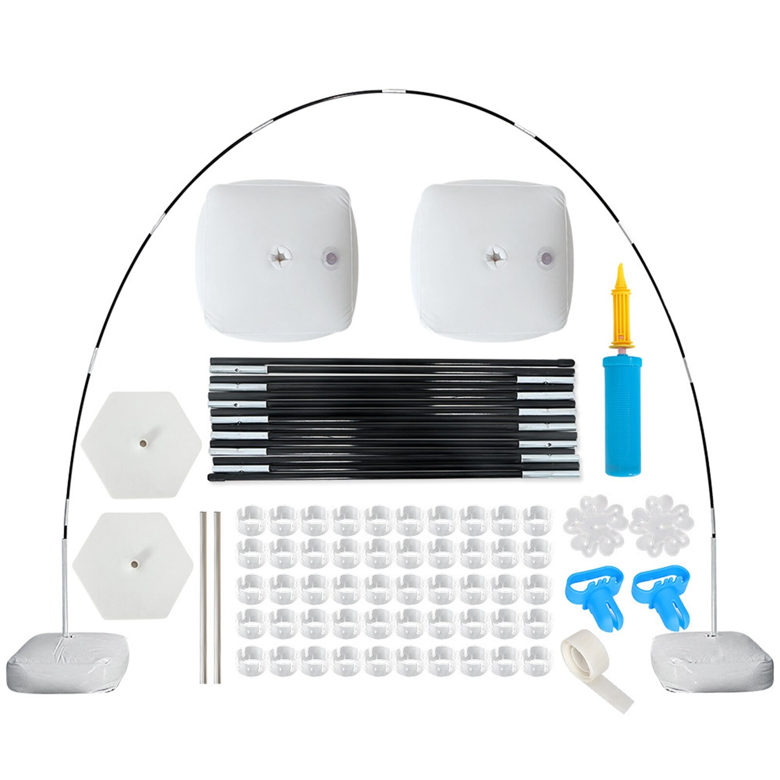 Ballon Boog Kit Vloer Kolom Frame Krans Familie Bijeenkomsten Verjaardag Bruiloft Decoratie Ballon Frame Boog Kit: Black