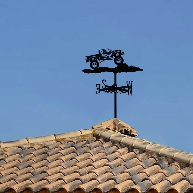 Girouette de véhicule tout-terrain, outils de mesure de toit Vintage, girouette de météo, utilisée pour la décoration de hangar de ferme de jardin