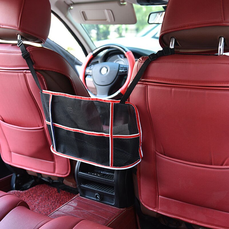 Auto net zak handtas houder organizer stoel zijkant opbergnet tas voor verpakking auto organizer opbergtas auto accessoire: 02