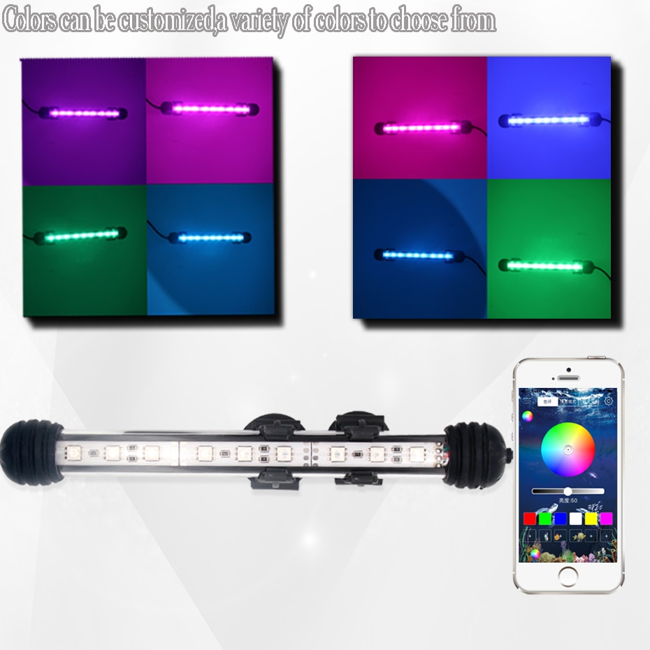 60CM Aquarium Licht Voor Aquarium Led Verlichting Marine RGB LED Lamp Voor Aquarium LED Licht Aquarium Lamp met Afstandsbediening