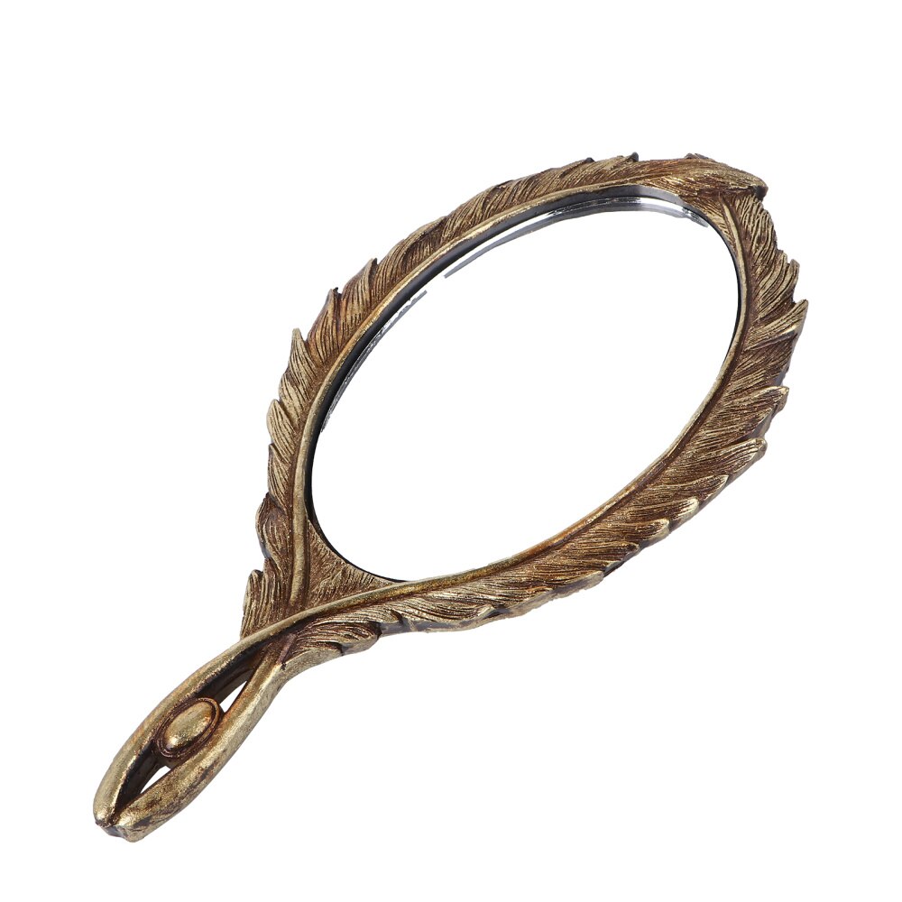 1pc ręczne lustro lustrzane w stylu retro klasyczny lusterko kosmetyczne robić podróży kobieta sypialnia