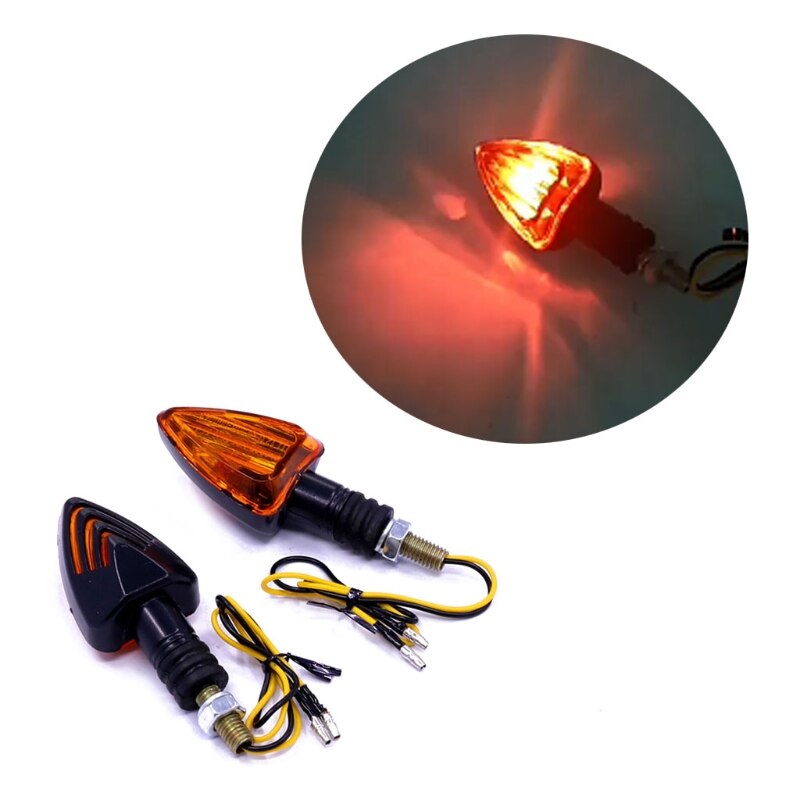 2 pièces Universel De Clignotant de Moto De Moto LED Feux Arriere Clignotant Indicateur Feu arrière Moto Flèche Ambre Lampe