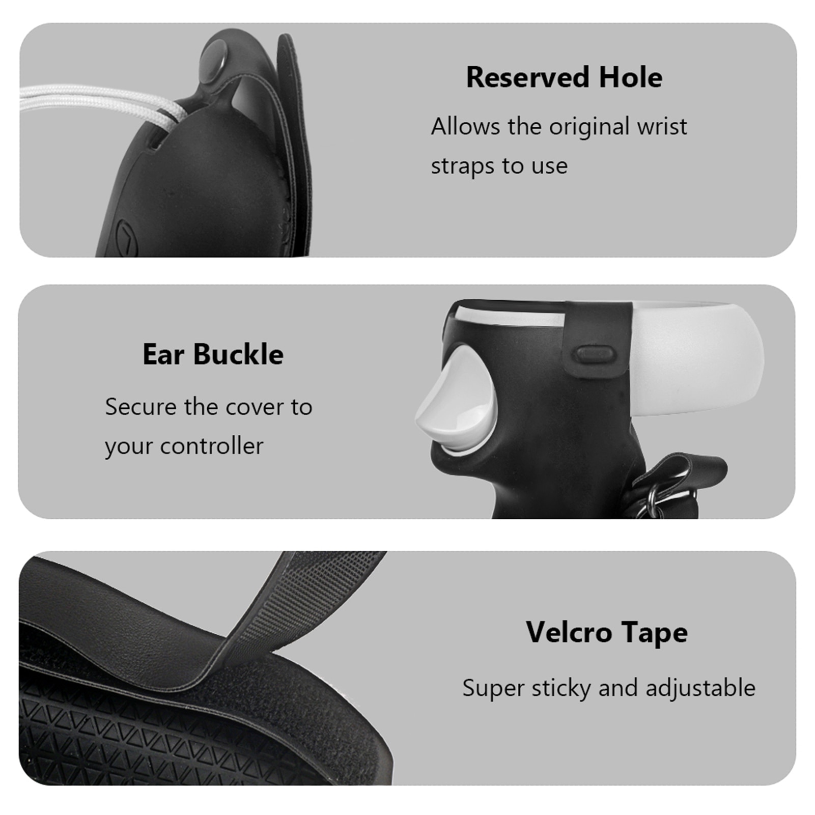 VR Accessories Protective Cover For Oculus Quest 2 VR Touch Controller Case With Knuckle Strap Handle Grip For Oculus Quest 2