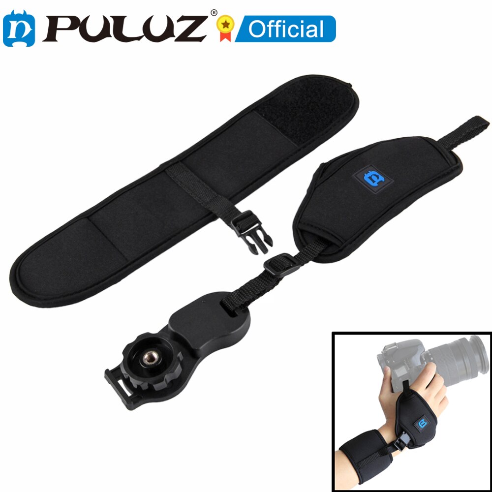 Puluz Camera Strap Met 1/4 Inch Schroef Plastic Plaat Voor Slr/Dslr Camera Handgreep Polsband Fotografie Camera accessoires