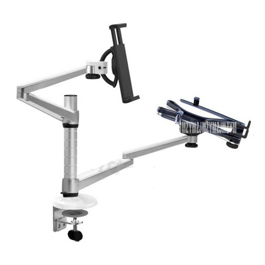 Suporte universal do braço da rotação dos lapdesks ajustáveis da altura de alumínio do suporte do portátil OA-9X para o caderno e o pc 55mm da tabuleta de 7-10 polegadas