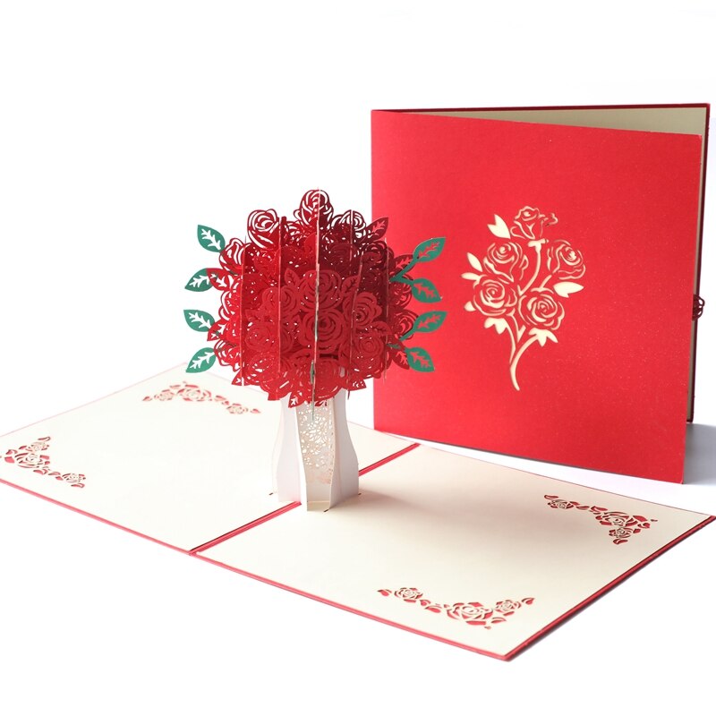3d popkort blommor födelsedagskort årsdagen clown tårta pariserhjul påfågel bröllopsinbjudningar gratulationskort: 08