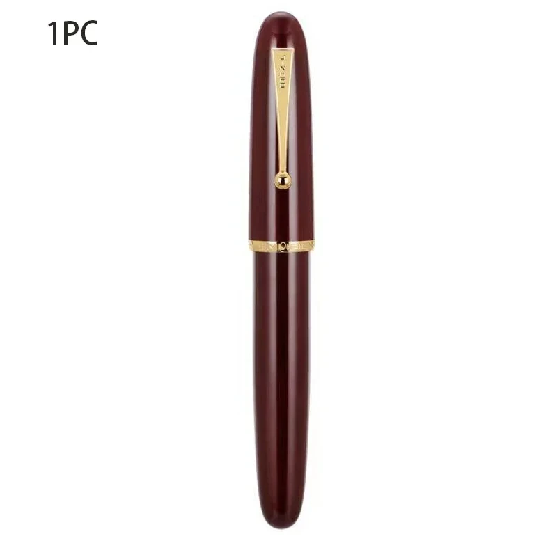 JinHao 9019 pluma estilográfica de lujo acrílico transparente Spin Pen F M papelería suministros escolares de oficina pluma de escritura: Gris claro / efectivo