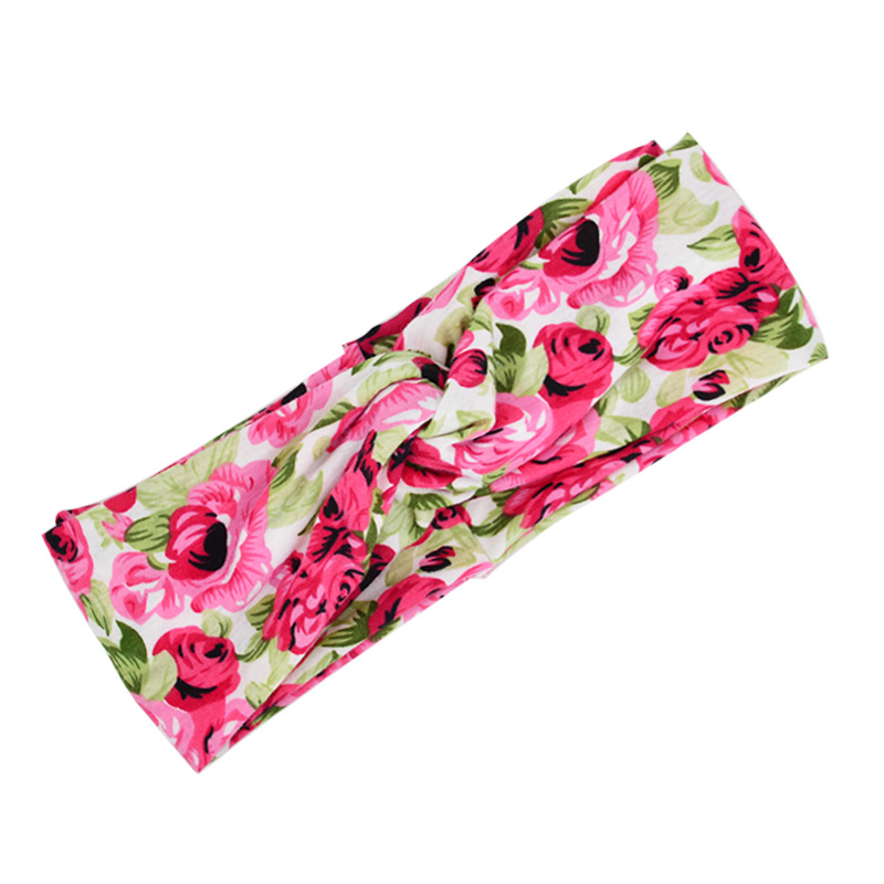 Frau Gedruckt Kreuz Stirnband Mädchen Sommer machen-hoch Haarband Elastische Bandanas Bandanas Sport Turban Haar Bands Haar Zubehör: 8