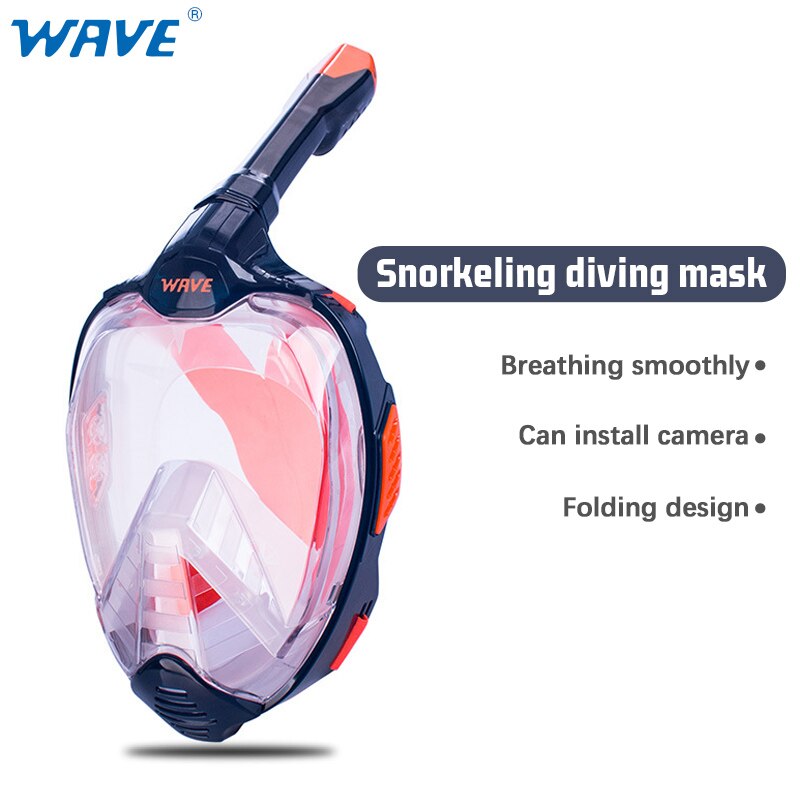 Máscara de esnórquel para adultos, mascarilla de buceo antiniebla, de cara completa, para natación, vista panorámica,