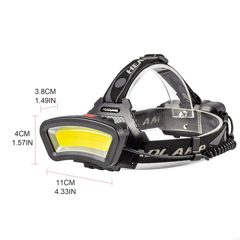 Cob Headlight Led Headtorch Flashlight Headlamp Waterproof Safe Camping Cycling