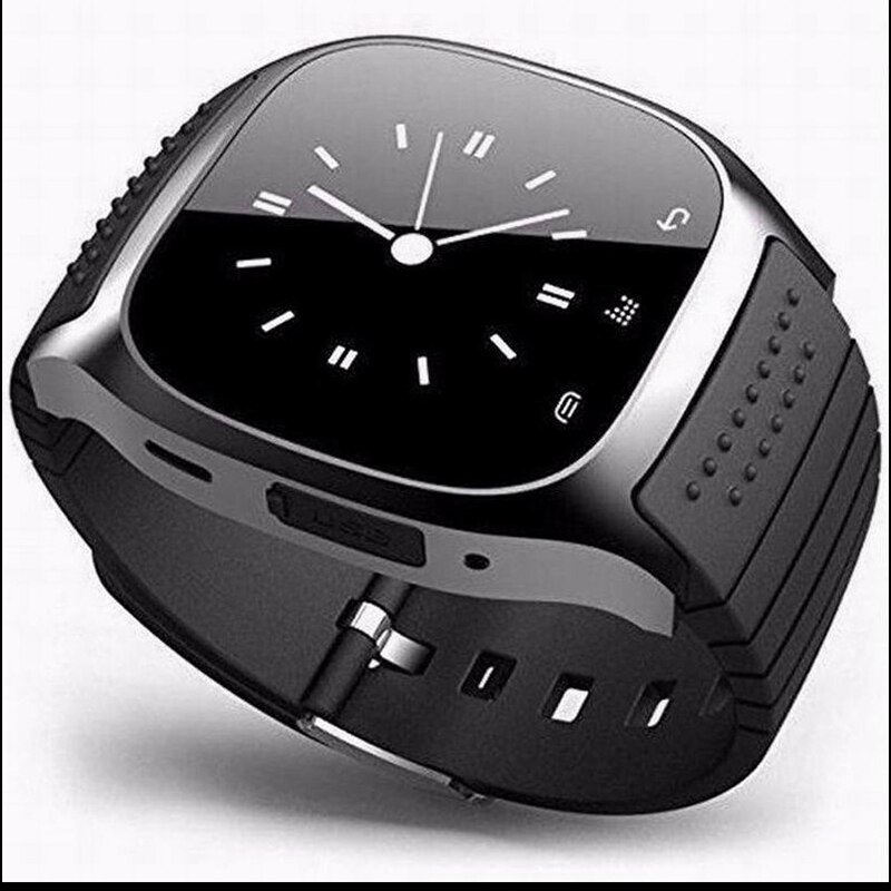 Reloj inteligente deportivo M26 para hombre, pulsera inteligente con Bluetooth y dial, antipérdida, para IOS y Android: Negro