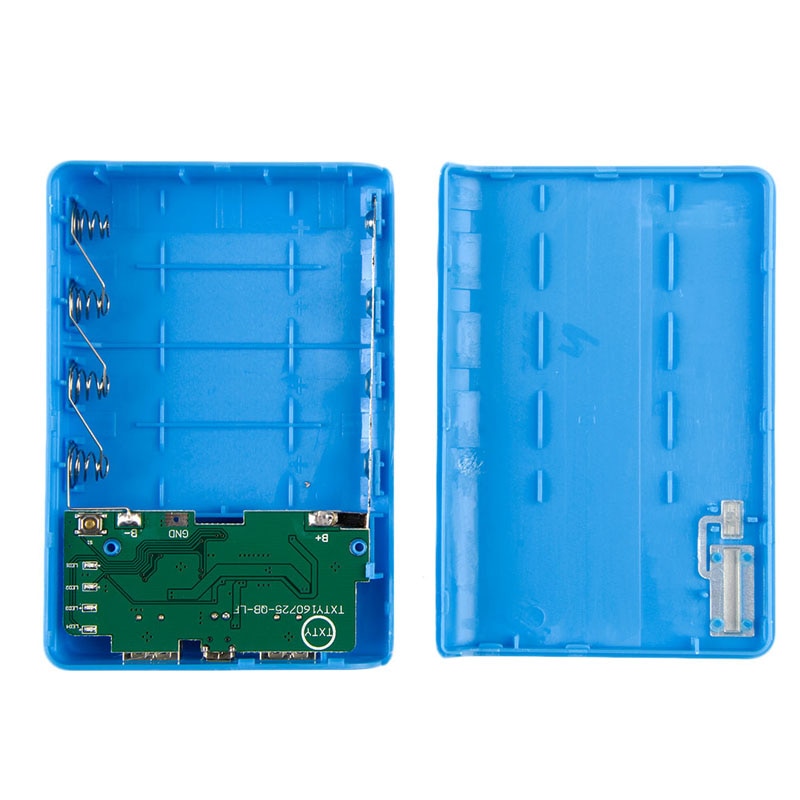 1 PC Dual USB Power Bank 4x 18650 External Backup Battery Charger Box Case For Phone