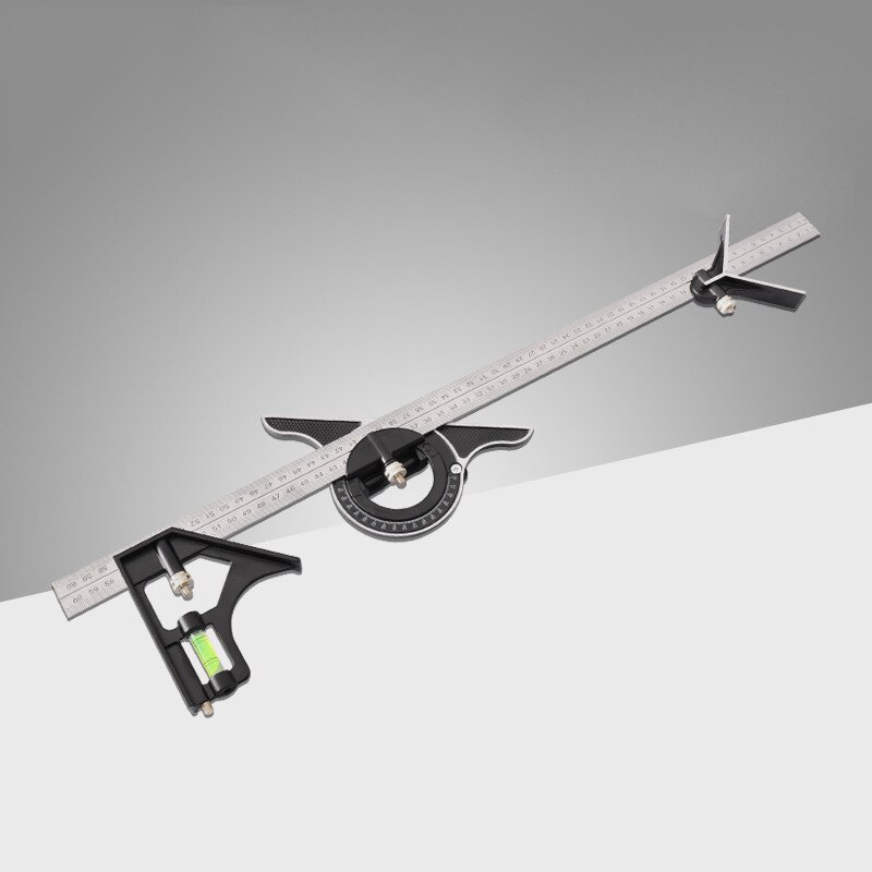 Multifunctional Angle Ruler Adjustable Combination Square Woodworking Ruler 12 Inch 300mm With Bubble Level Gauge Measuring Tool: 60mm