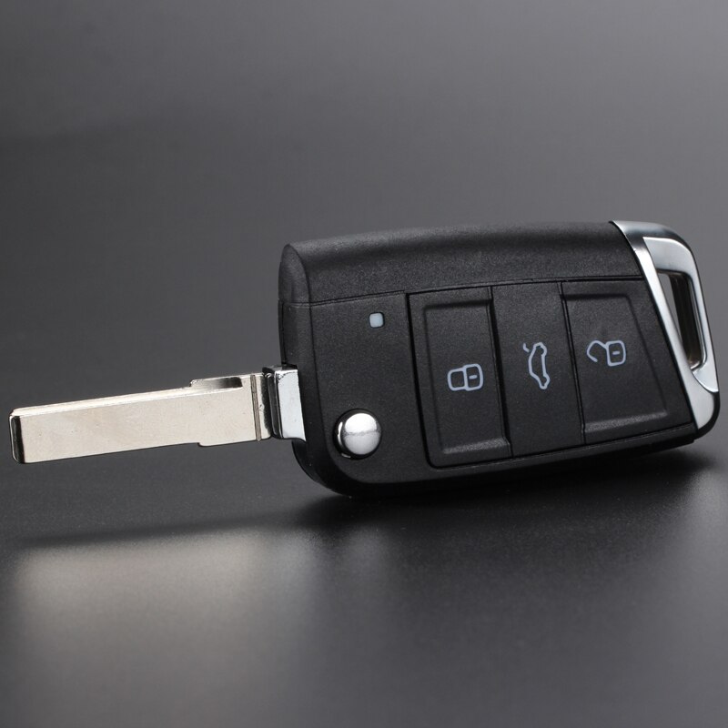 3 Button Black Car Remote Control Flip Folding Key Replacement Shell Suit For Volkswagen Lamando Golf Skoda Octavia Key Shell