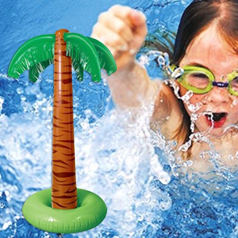 Palmera Tropical hawaiana hinchable de 90cm, decoración para en la piscina y playa, suministros de juguete