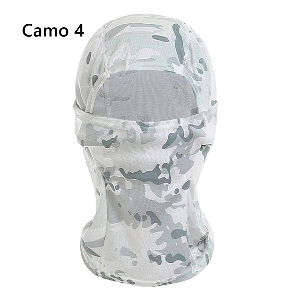 Cagoule respirante anti-poussière pour moto, cagoule de Protection solaire UV: Camo 4