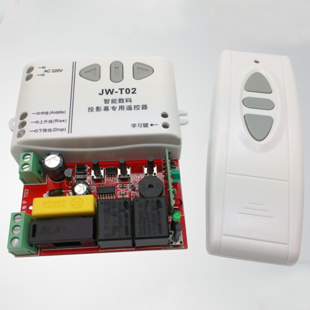 Trådlös fjärrkontroll främre kontrollenhet för elektriska projektorskärmar elektriska gardiner garageport rulljalusi