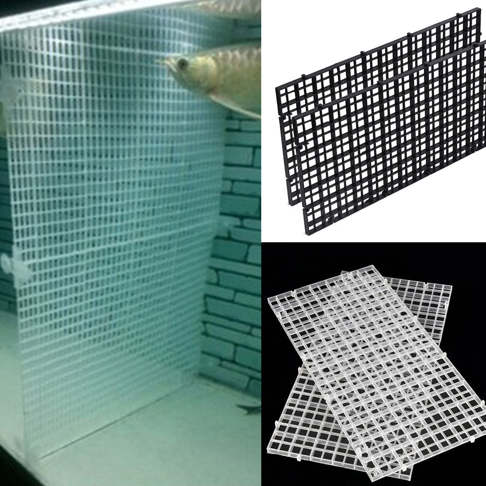 2 stk plastik akvarium isolationsdeler filter gitterplade patition bord akvarium netdeler holder adskillelseskort  #20